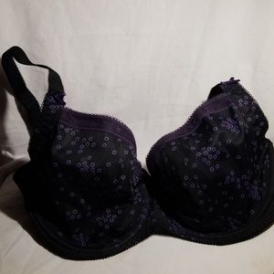 FREYA MARVEL BRA BLACK SIZE 34GG 36GG 38F SIDE SUPPORT BALCONY PURPLE 1501 NEW